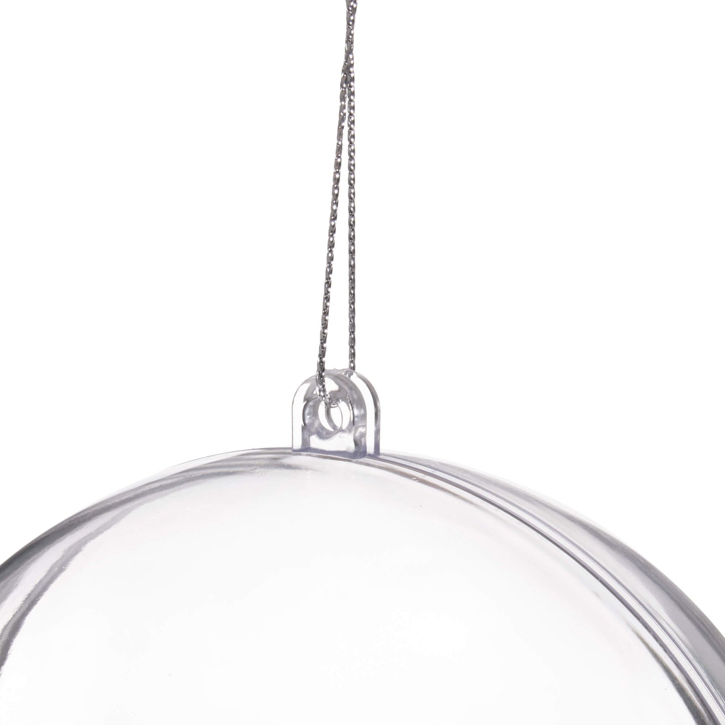 SPRINGOS 3.15" (8 cm) Clear Transparent ACRYLIC Plastic DIY Decoration Balls 6 pcs, Open and Close, Refillable.