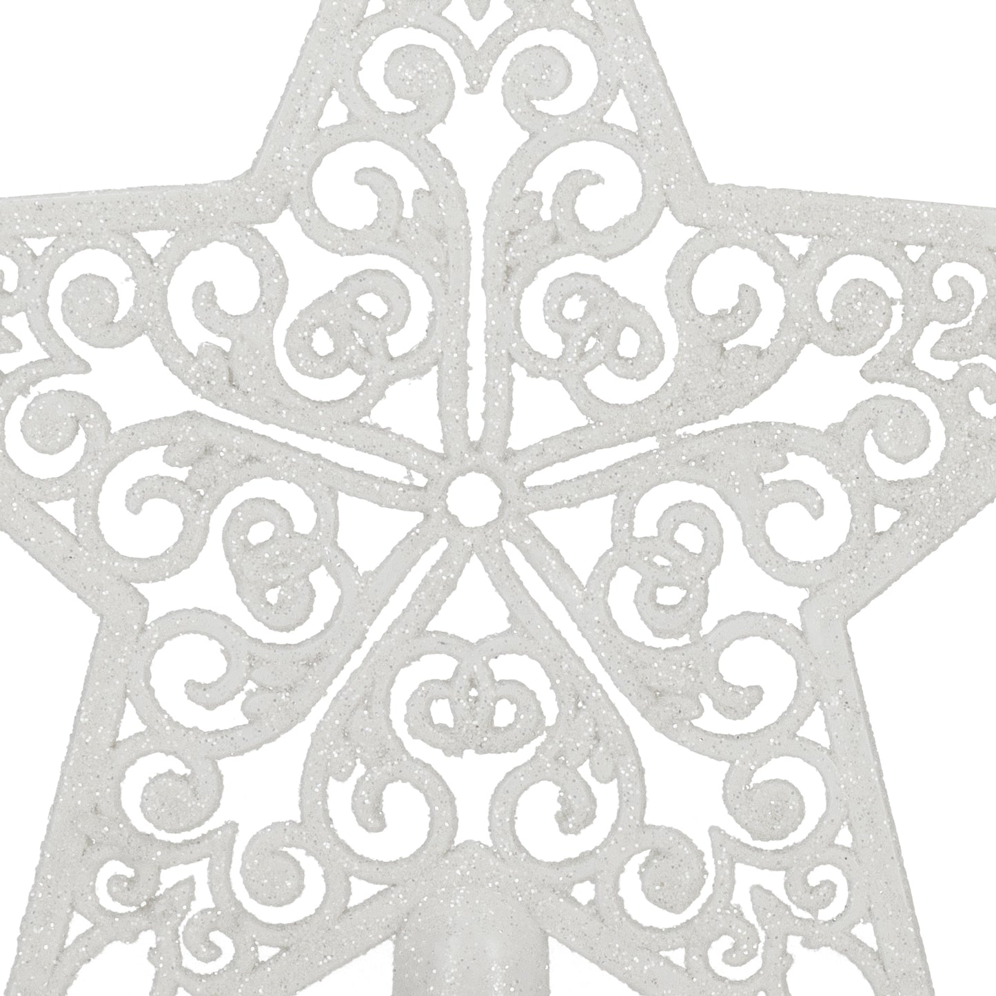 SPRINGOS Christmas Tree Top Star, White, Shatter-Proof, 9 Inches (22 cm) by 8 inches (20.05 cm).)