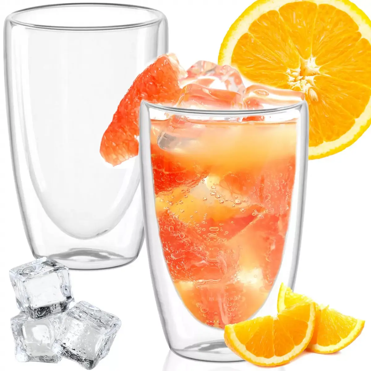 Drinking glass JIN-JACK HA7350, 480 ml capacity, clear glass