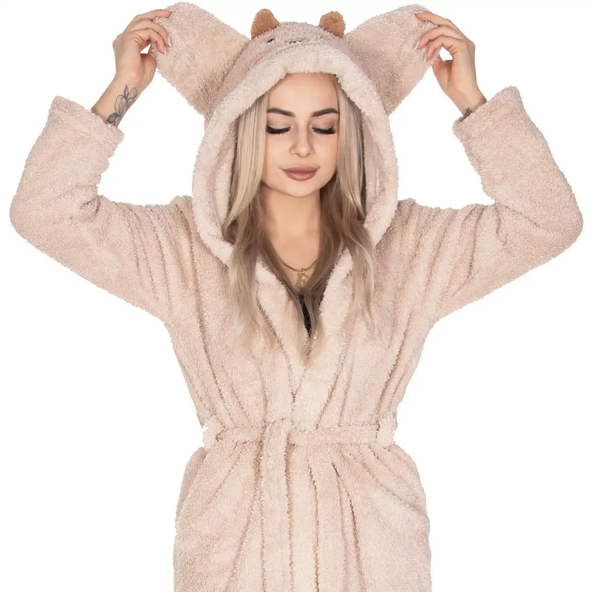 Bathrobe JIN-JACK HA7374 for women, lightweight soft fabric, model HA7374