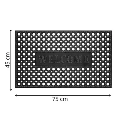 Front door mat 45 × 75 cm JIN-JACK HA7537 black