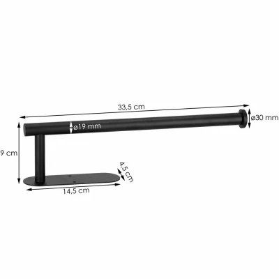 Black kitchen paper towel holder JIN-JACK HA5147