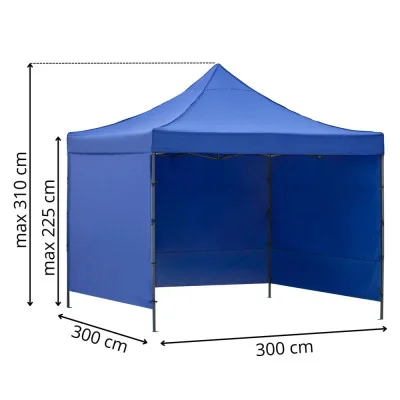 Party tent 3×3 m JIN-JACK GP0002 dark blue