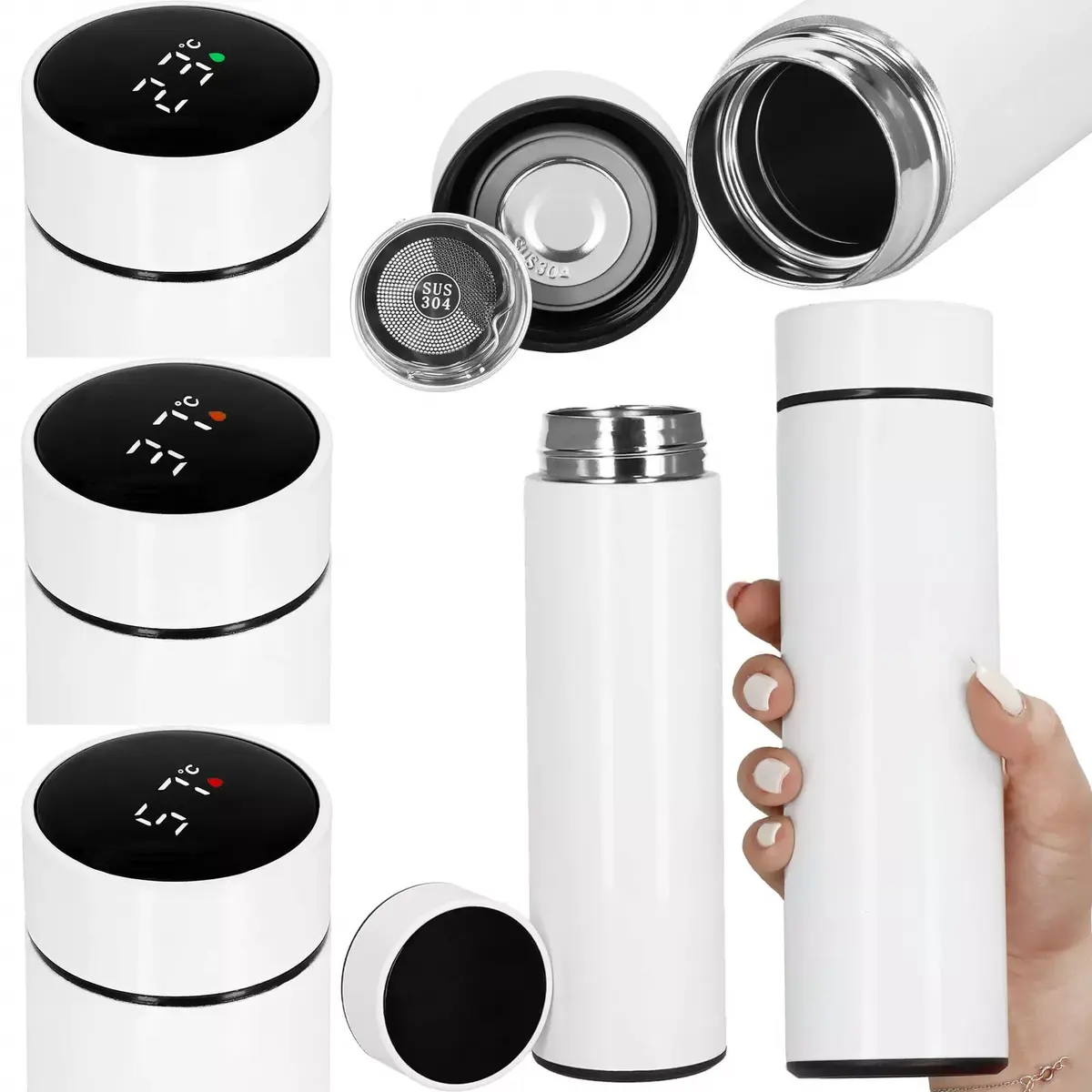 Thermos bottle JIN-JACK KI0128, 500 ml capacity, stainless steel vacuum flask