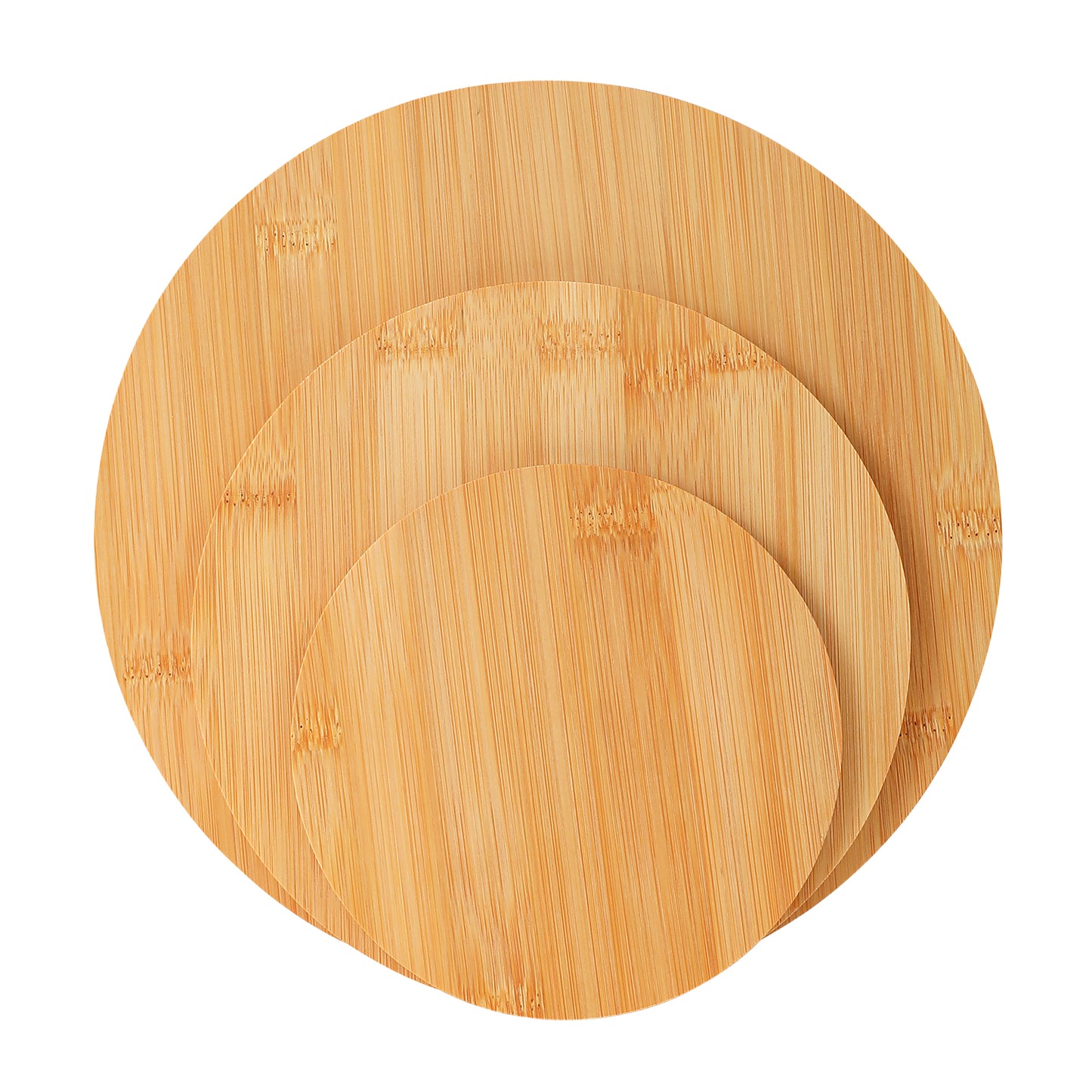 set of bamboo lids for salad bowls