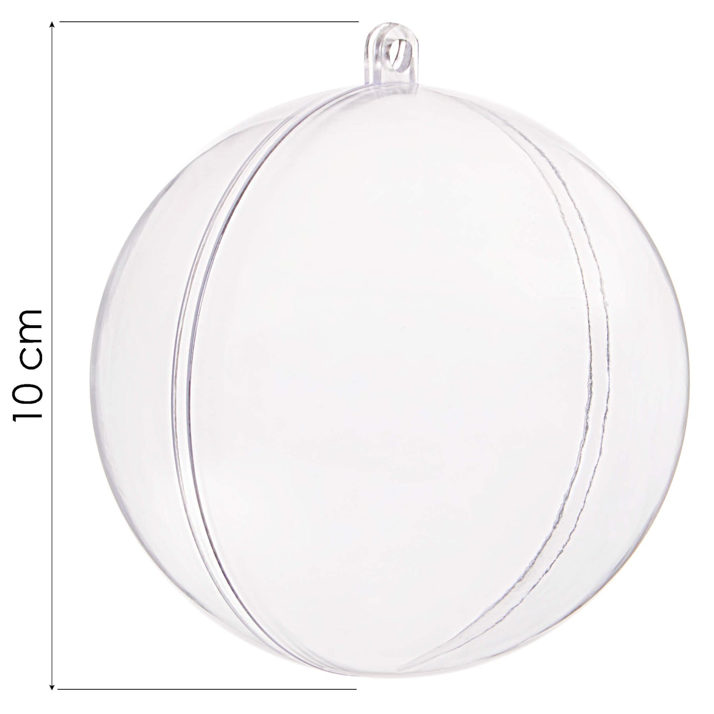 SPRINGOS 4" (10 cm) Clear Transparent ACRYLIC Plastic DIY Decoration Balls, 4 pcs, Open and Close, Refillable.