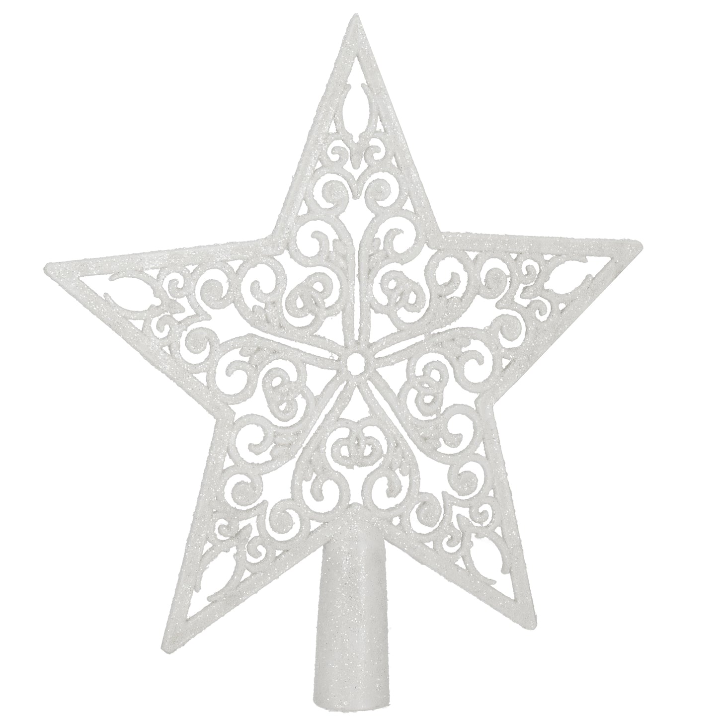 SPRINGOS Christmas Tree Top Star, White, Shatter-Proof, 9 Inches (22 cm) by 8 inches (20.05 cm).)