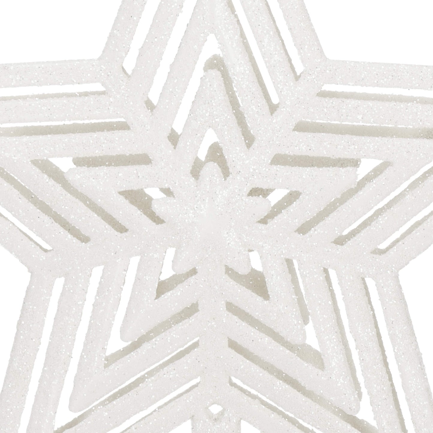 SPRINGOS Christmas Tree Top Star, White, Shatter-Proof, 9 Inches (22 cm) by 8 inches (20.05 cm).