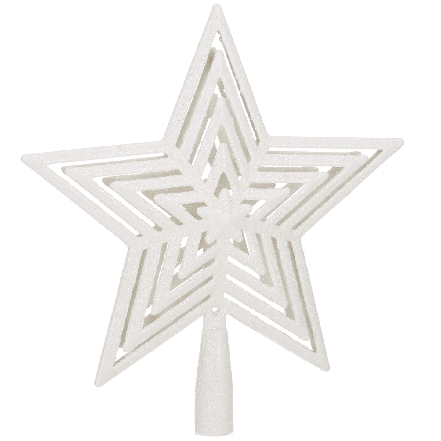 SPRINGOS Christmas Tree Top Star, White, Shatter-Proof, 9 Inches (22 cm) by 8 inches (20.05 cm).