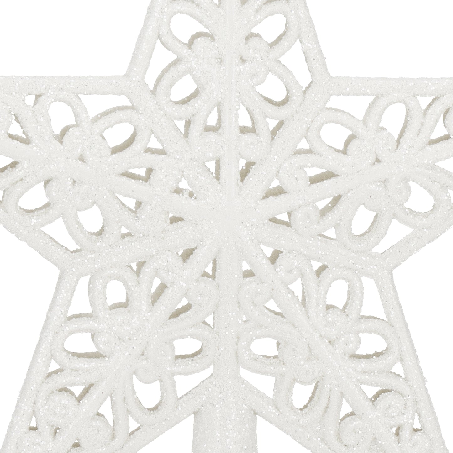SPRINGOS Christmas Tree Top Star, White, Shatter-Proof, 9 Inches (22 cm) by 8 inches (20.05 cm).