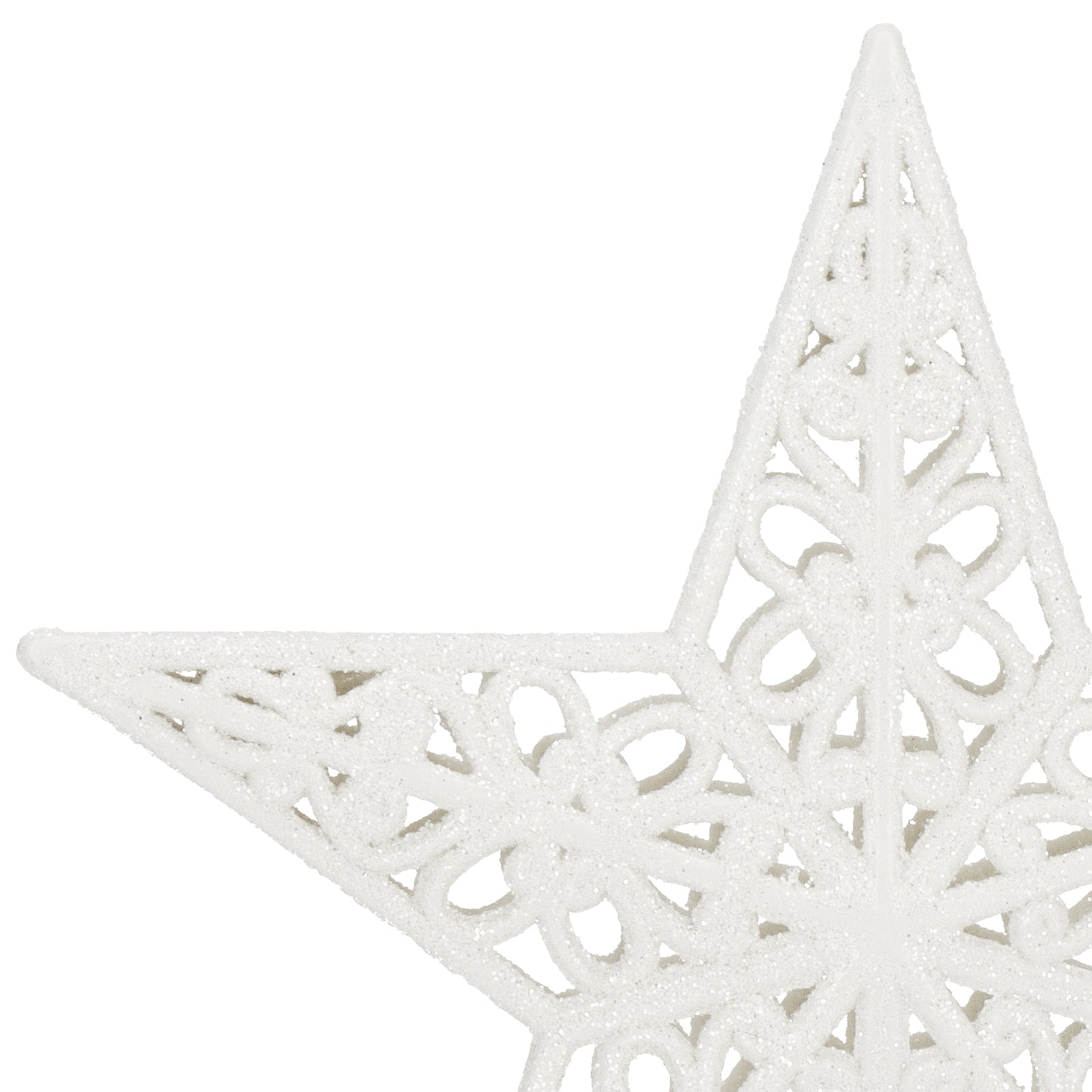 SPRINGOS Christmas Tree Top Star, White, Shatter-Proof, 9 Inches (22 cm) by 8 inches (20.05 cm).