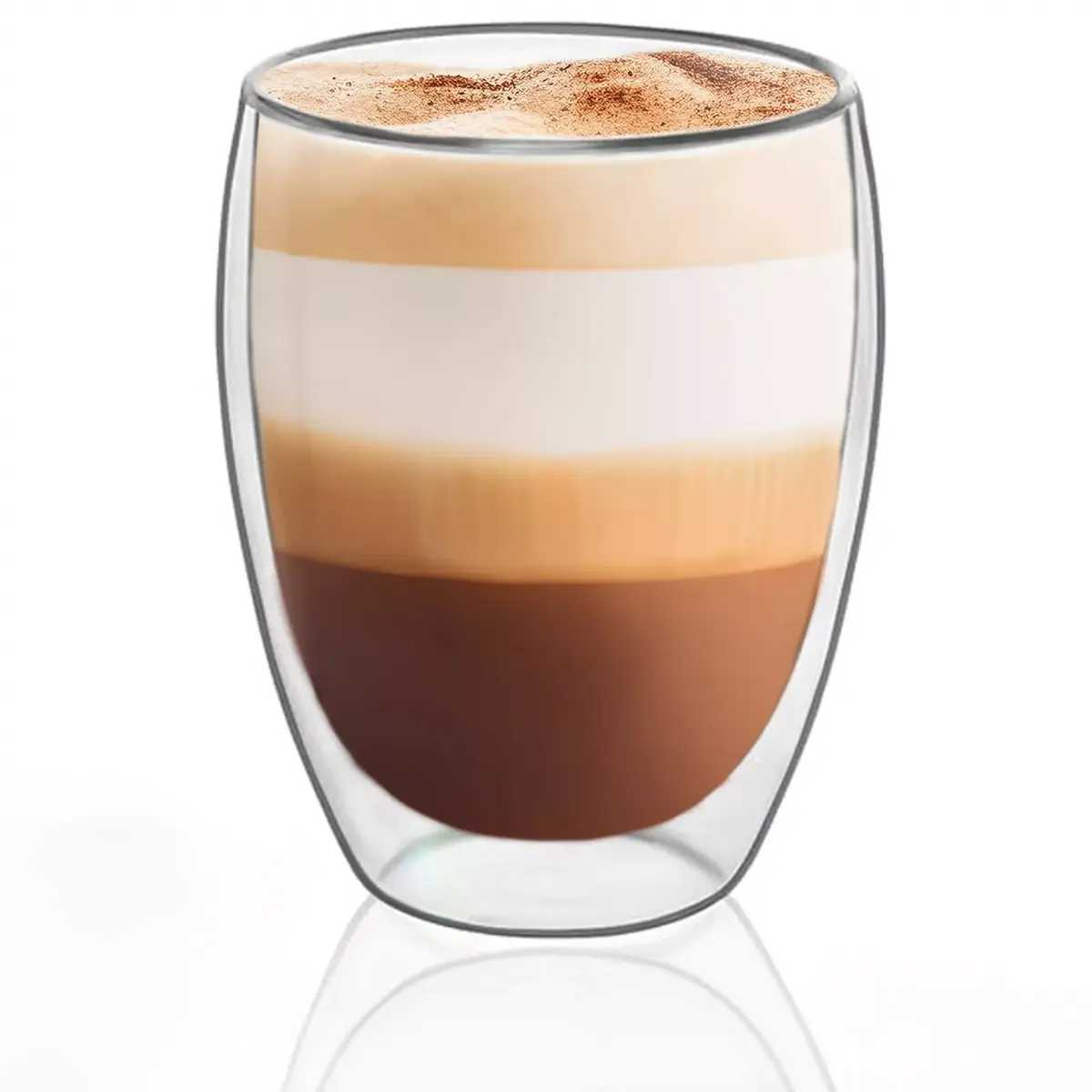 Glass mug JIN-JACK HA7348 350 ml — glass cup for hot and cold drinks