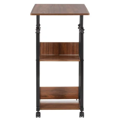 JIN-JACK HF0060 Mobile Writing Desk 80×40×76–86 cm, Dark Brown