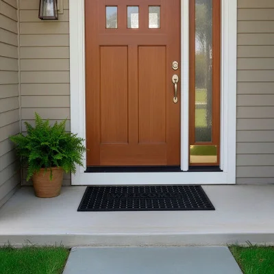 Front door mat 45 × 75 cm JIN-JACK HA7537 black