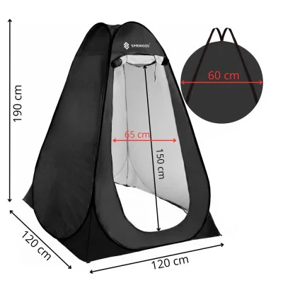 Self-pop up tent 120×120×190 cm, black JIN-JACK PT0XX
