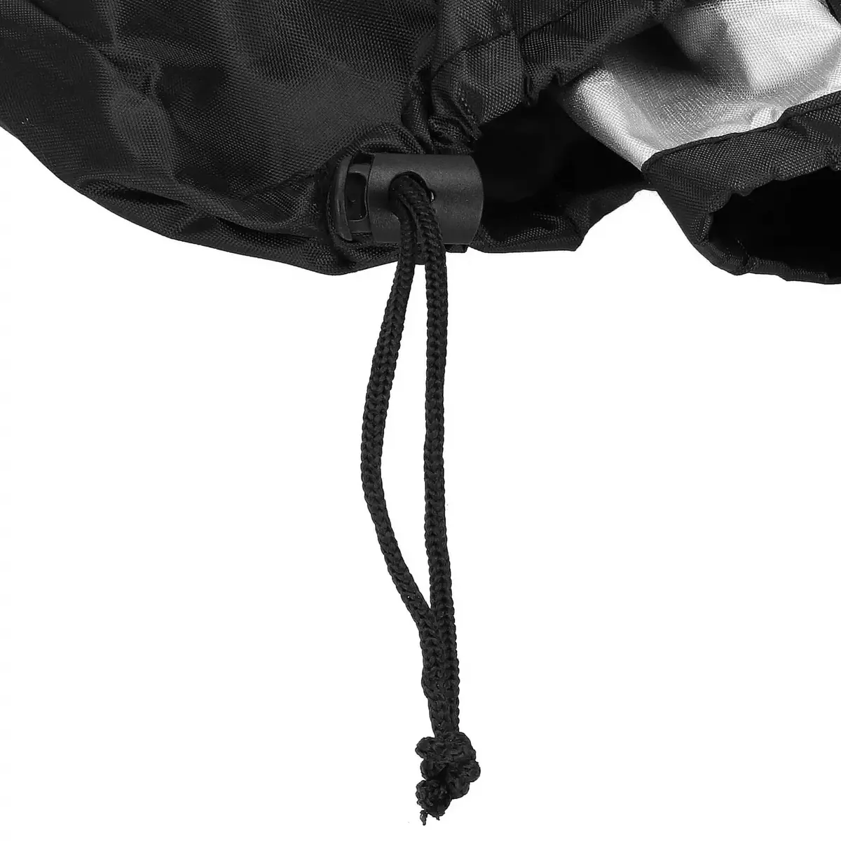 BBQ grill cover drawstring detail
