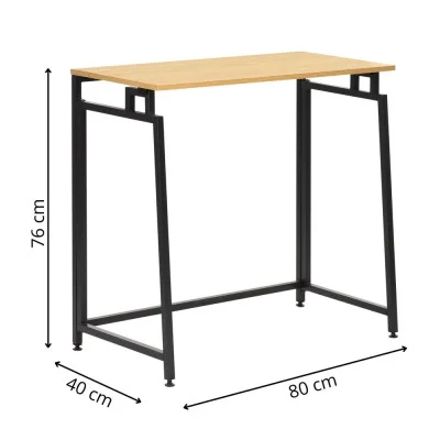 JIN-JACK HF0058 Folding Writing Desk 80×40×76 cm, Light Brown