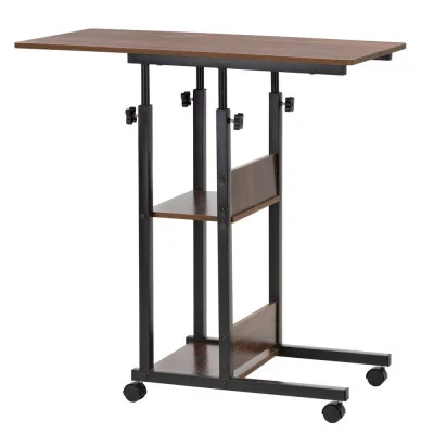 JIN-JACK HF0060 Mobile Writing Desk 80×40×76–86 cm, Dark Brown