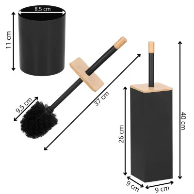 Toilet brush with holder JIN-JACK TB0020 black