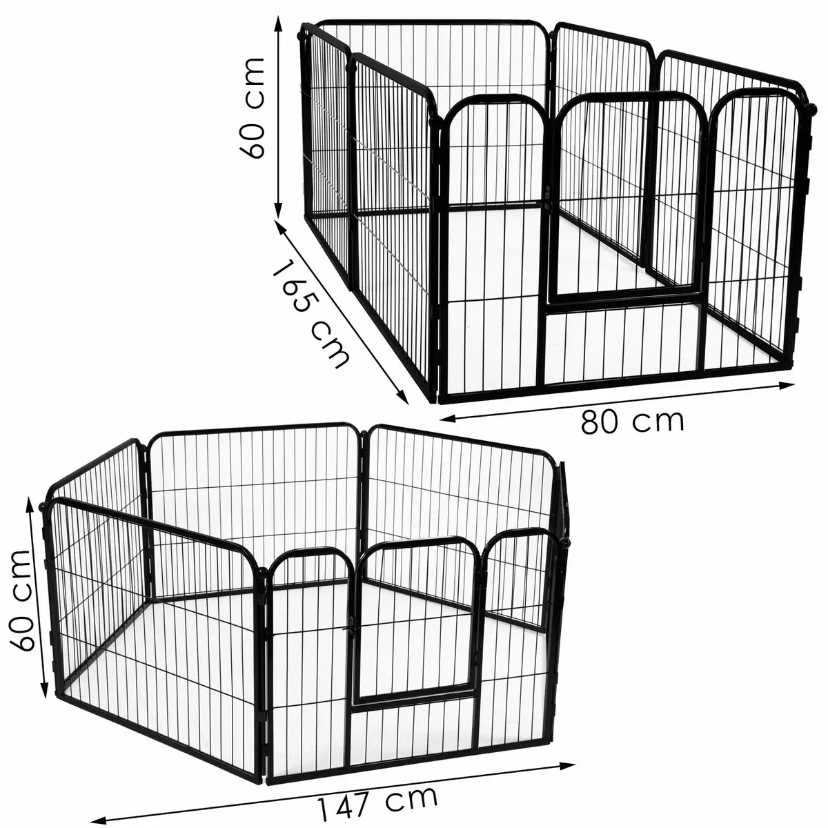 Pet cage JIN-JACK PA1003 for small animals 165×84×60 cm — multi-level enclosure with metal frame