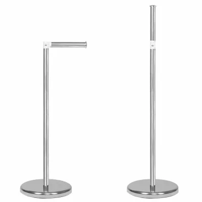 Chrome toilet paper holder with storage compartment JIN-JACK TS0001