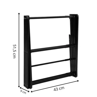 Vertical telescopic clothes drying rack JIN-JACK HA0210 black