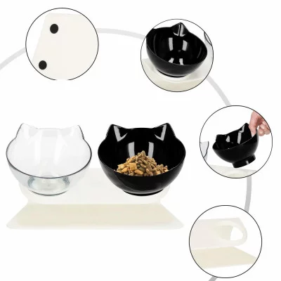 Set of Bowls with Stand 2 × 13 cm for Dog / Cat JIN-JACK PA0192