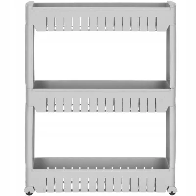 Rolling storage container with 3 shelves JIN-JACK HA1019 grey