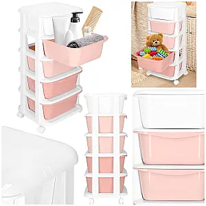 Mobile Storage Cabinet on Wheels with 5 Drawers JIN-JACK HA0211
