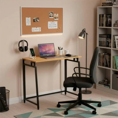 JIN-JACK HF0058 Folding Writing Desk 80×40×76 cm, Light Brown