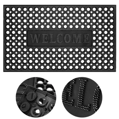 Front door mat 45 × 75 cm JIN-JACK HA7537 black
