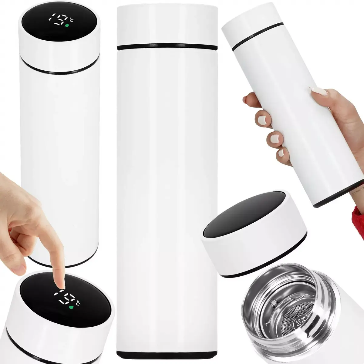 Thermos bottle JIN-JACK KI0128, 500 ml capacity, stainless steel vacuum flask