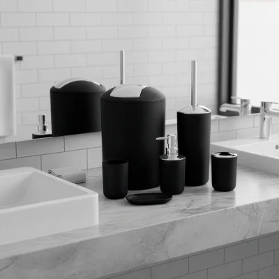 6-piece bathroom set JIN-JACK HA1111 black