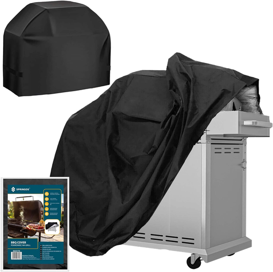 BBQ grill cover product shot with packaging