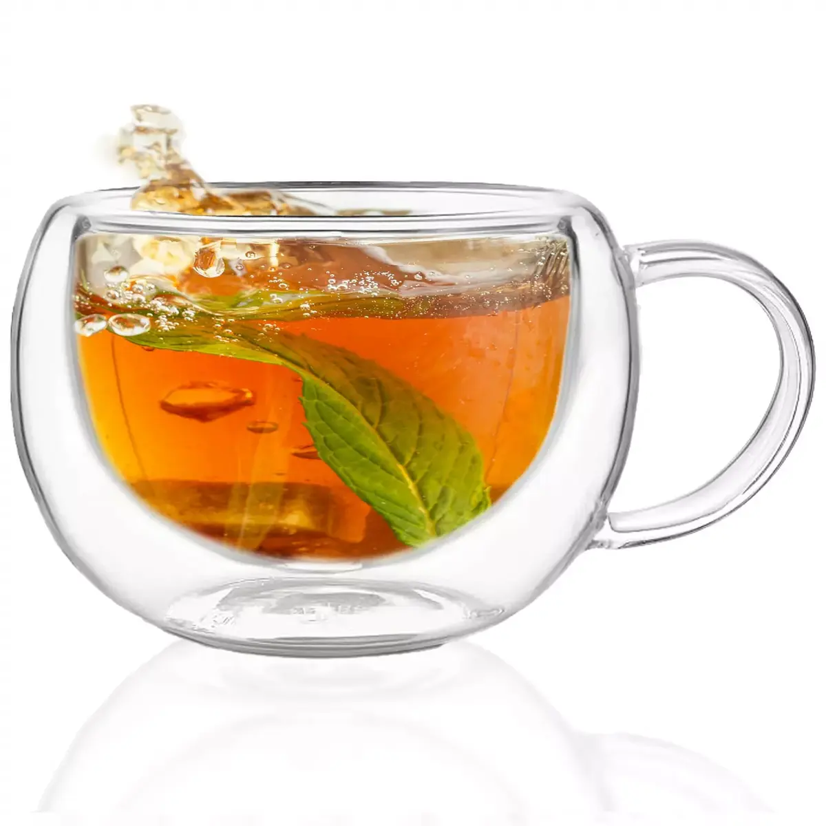 Glass Mug JIN-JACK HA7351 300 ml – Transparent Drinking Cup for Hot and Cold Beverages