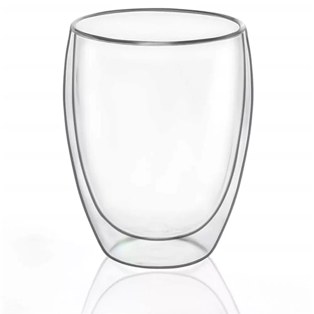 Glass mug JIN-JACK HA7348 350 ml — glass cup for hot and cold drinks