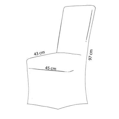 Elastic chair cover JIN-JACK HA0208 black