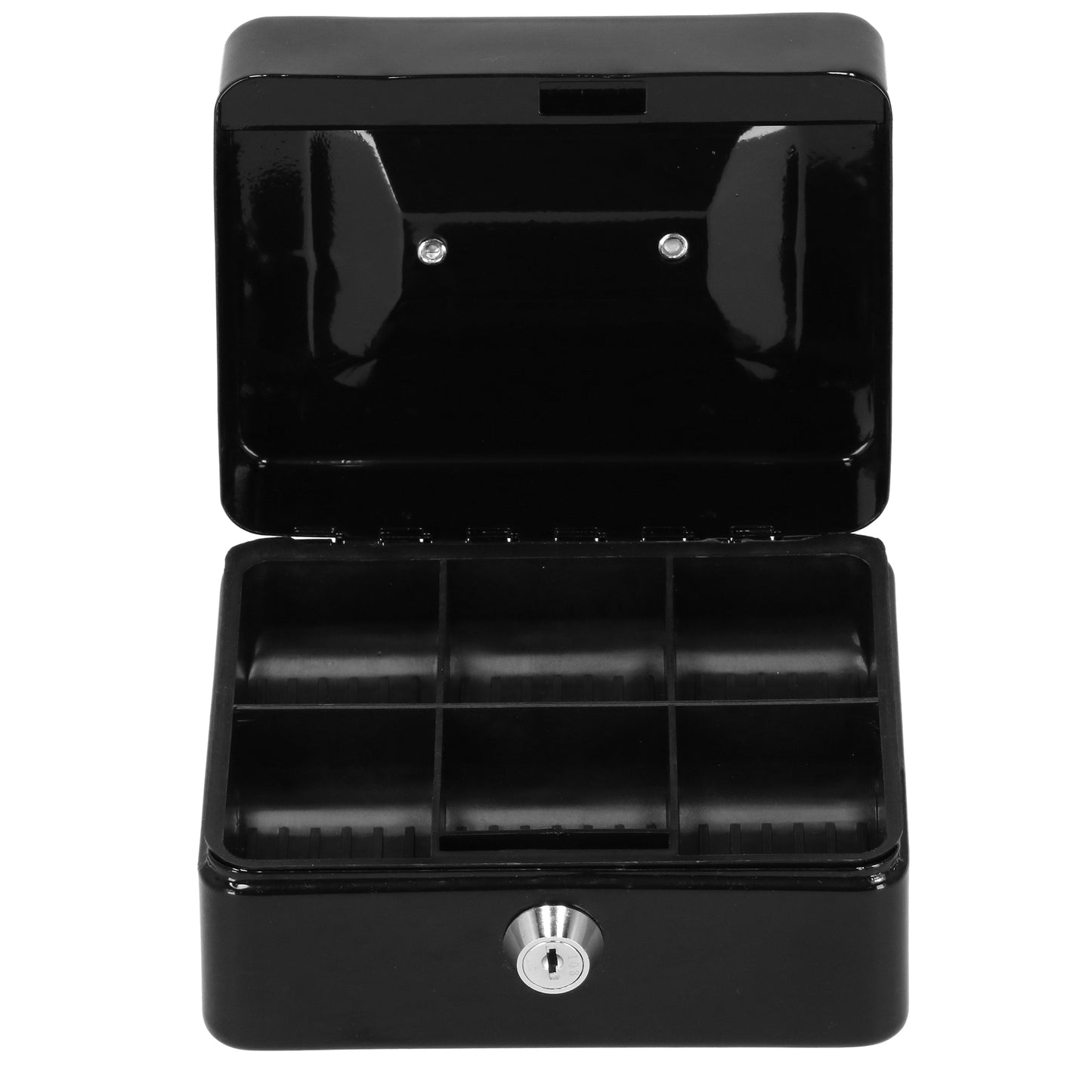 SPRINGOS® Metal Cash Box with Key Lock – 15x12x8 cm (5.91"x4.72"x3.15")