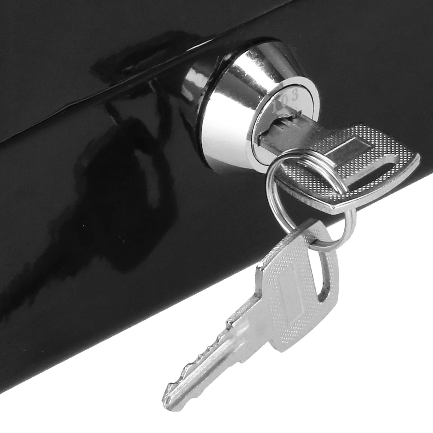 SPRINGOS® Metal Cash Box with Key Lock – 15x12x8 cm (5.91"x4.72"x3.15")