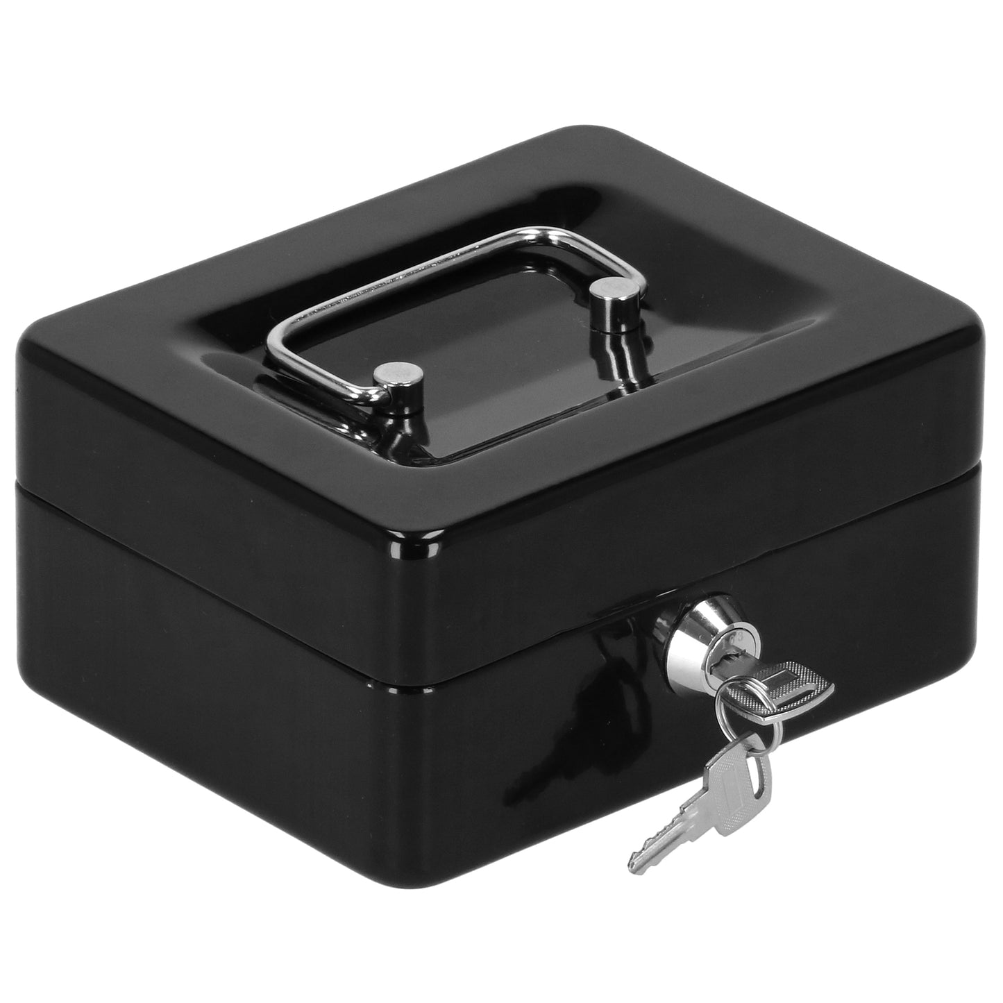 SPRINGOS® Metal Cash Box with Key Lock – 15x12x8 cm (5.91"x4.72"x3.15")