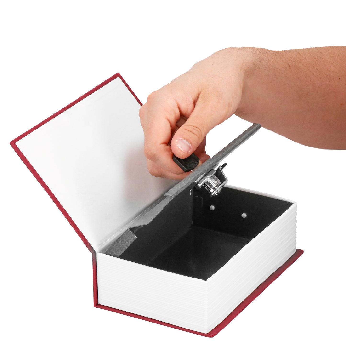 SPRINGOS® Book-Safe Metal Cash Box with Key Lock – Hidden Dictionary Safe