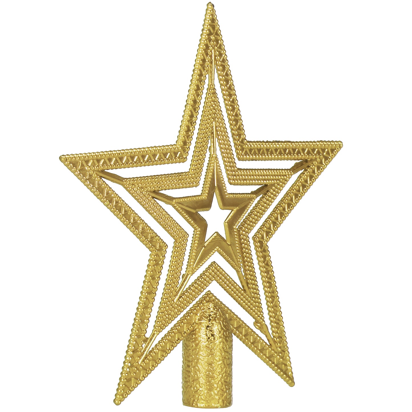 SPRINGOS Christmas Tree Top Star, Golden, Shatter-Proof, 6 Inches (15 cm) by 6 inches (15 cm).
