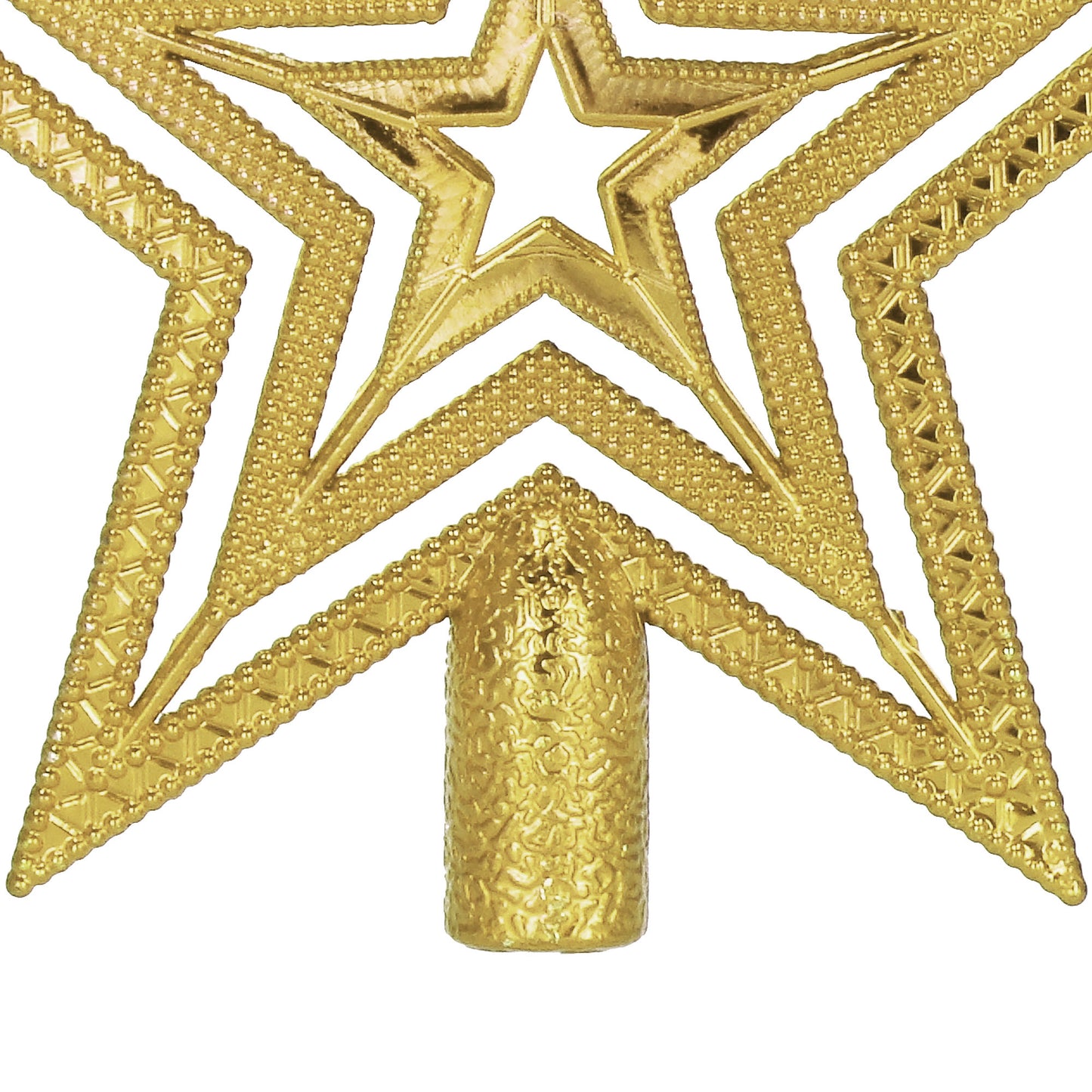 SPRINGOS Christmas Tree Top Star, Golden, Shatter-Proof, 6 Inches (15 cm) by 6 inches (15 cm).