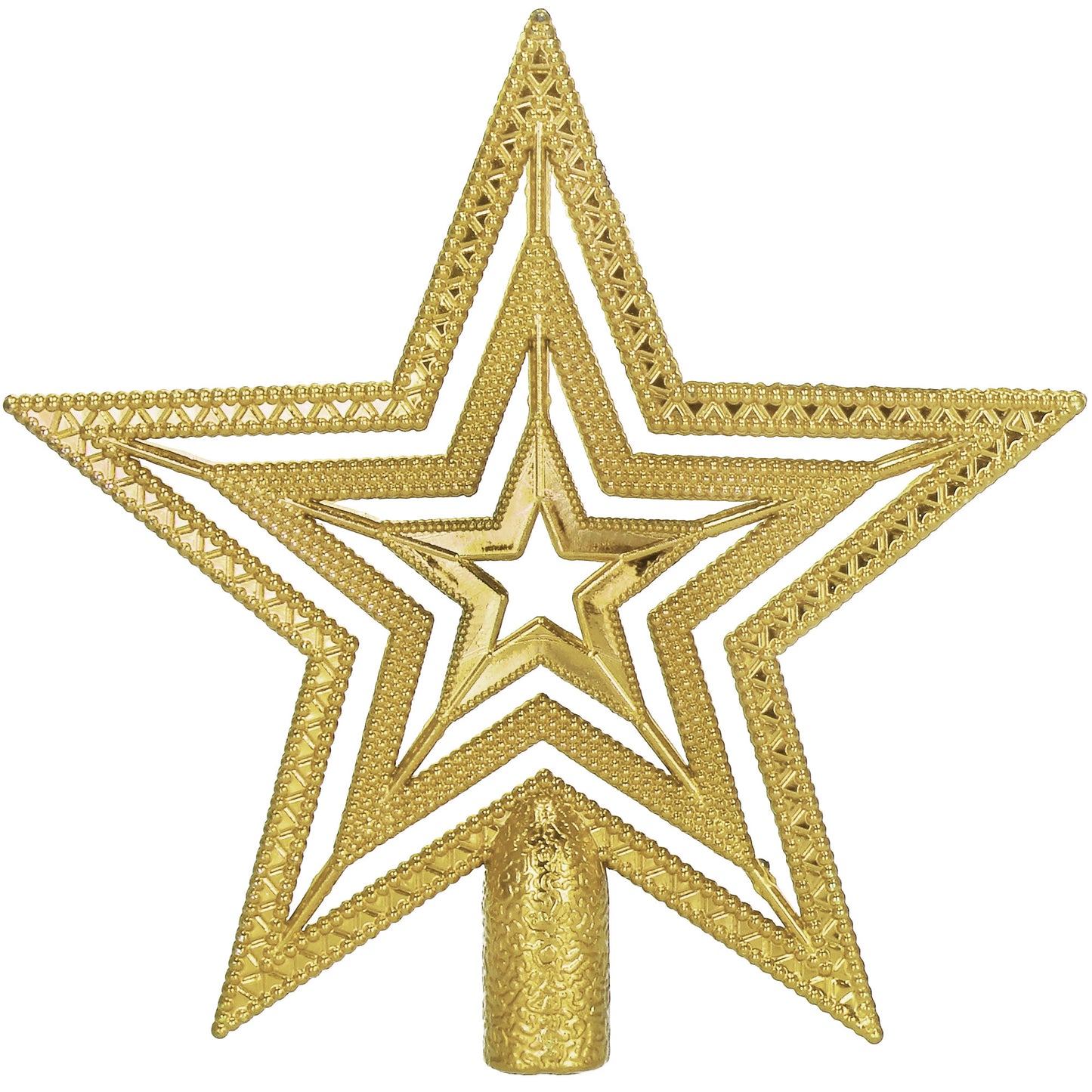 SPRINGOS Christmas Tree Top Star, Golden, Shatter-Proof, 6 Inches (15 cm) by 6 inches (15 cm).