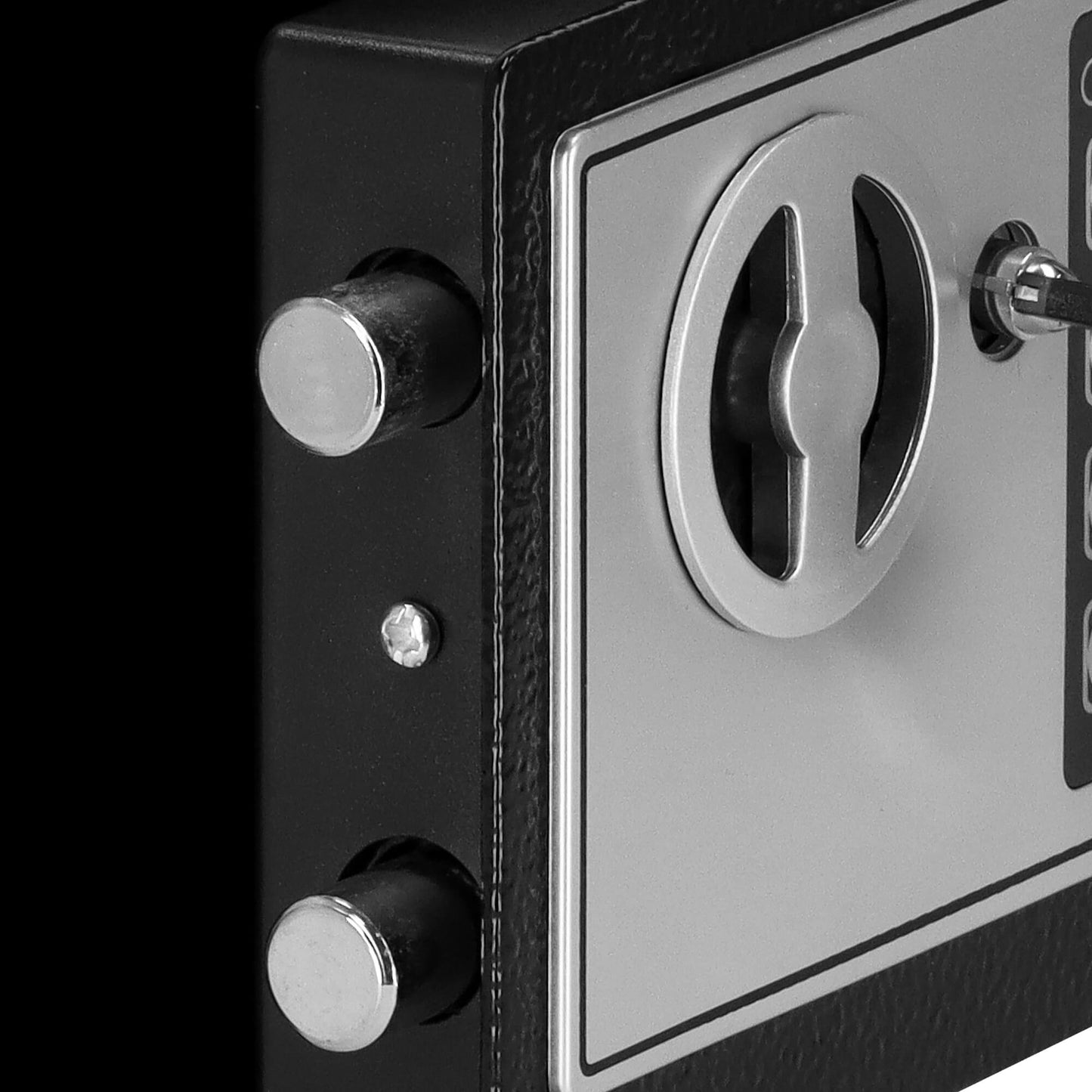 SPRINGOS Safe with Key and Numeric Code, 9 inches (width) x 6.7 inches (depth) x 6.7 inches (height), 23cm x 17cm x 17cm.