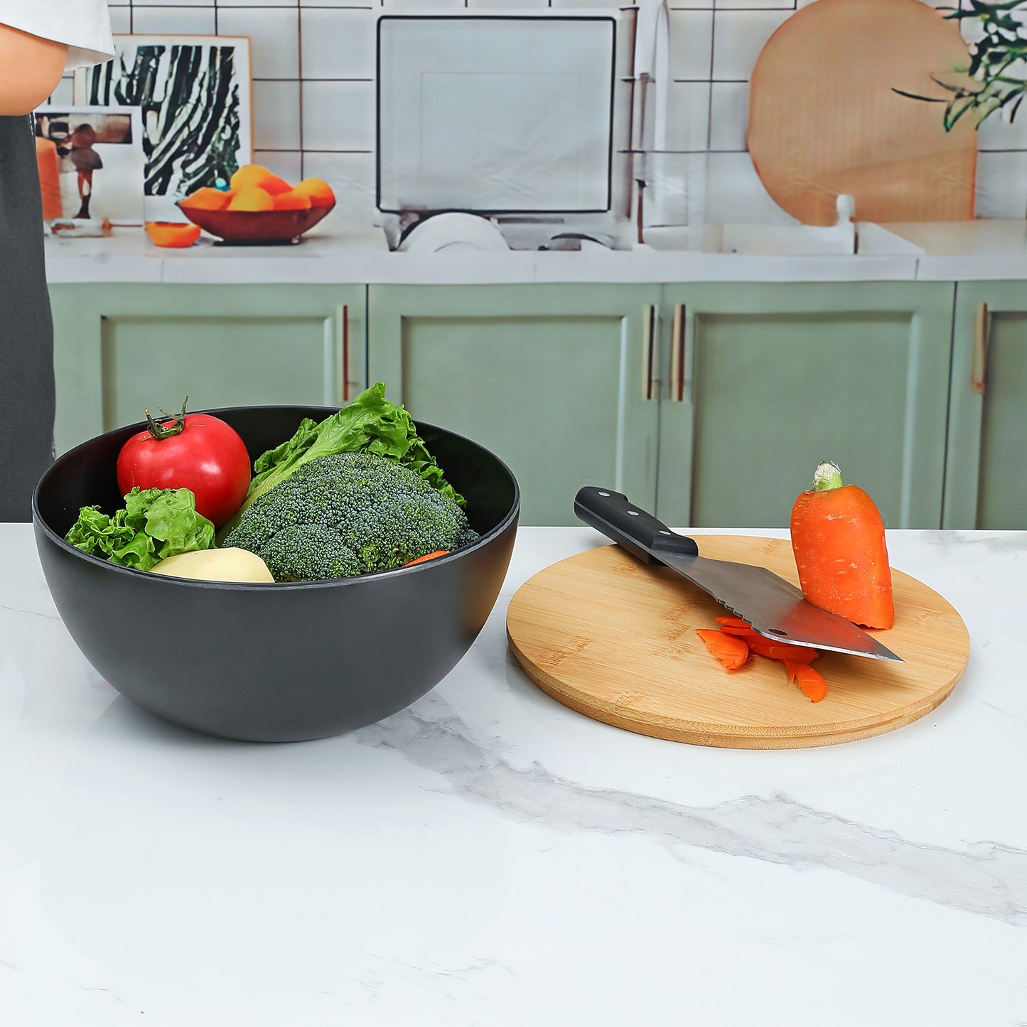 sustainable salad bowl set of 4 prep salad